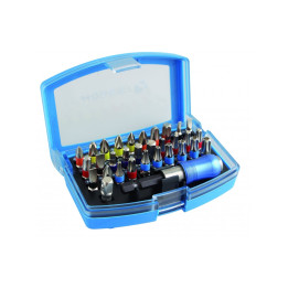 Hogert - Ensemble d'embouts de tournevis - 32 pièces - acier S2 - Réf : HT1S400