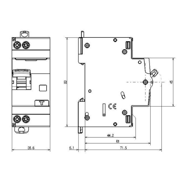 Legrand - Disjoncteur différentiel DX3 Ph+N - 16A - 30mA - Type AC - Réf : 410705