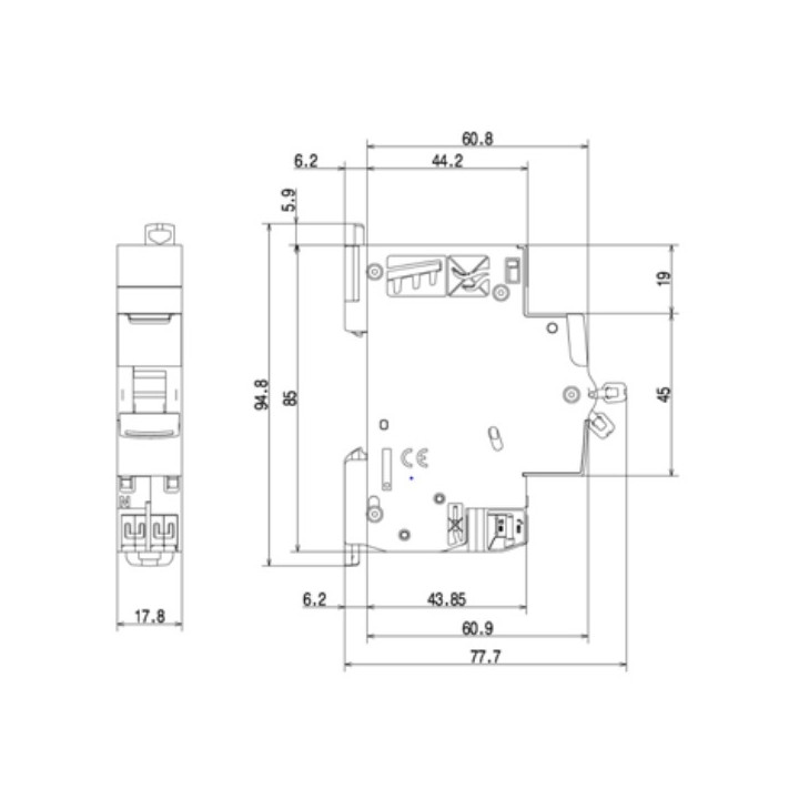 Legrand - Disjoncteur DNX3 Ph/N - 2A - Auto/Auto - Réf : 406780