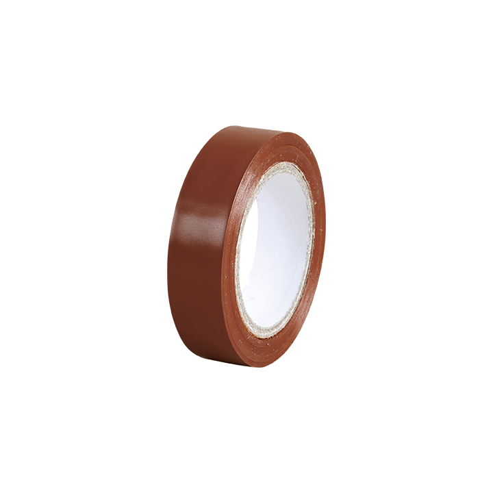 Euro'Ohm - Ruban isolant adhesif - Couleur Brun - Chatterton -15mmx10m - Réf : 72004