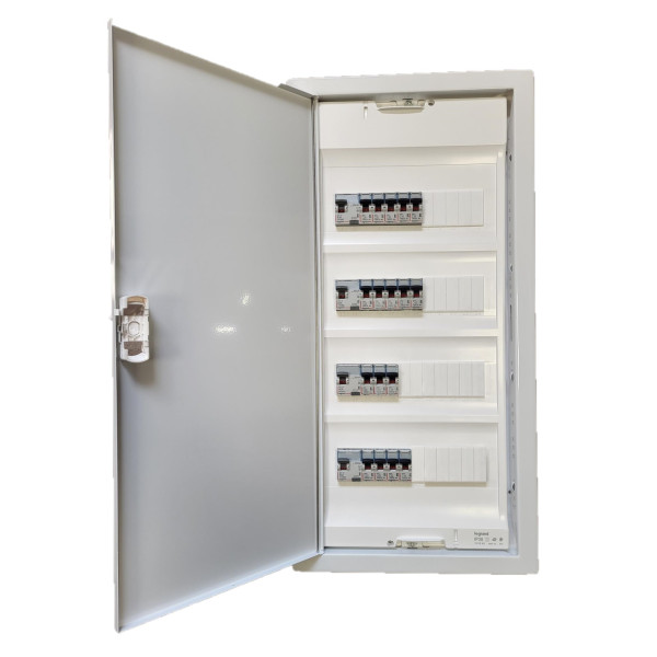 Legrand - Tableau électrique encastré pré-équipé pour T4 - 13 modules - 4 Rangées - AUTO - Réf: LEGTABLEAUT4E
