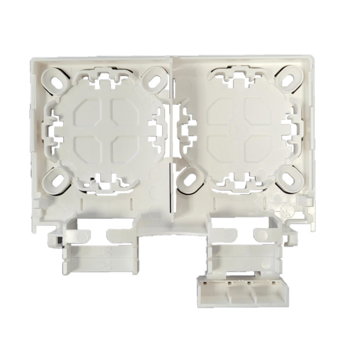Legrand - Oteo - Cadre saillie 2 postes - Pose le long des moulures DLPlus ép. 12,5 - Composable - Blanc - Ref : 031414L