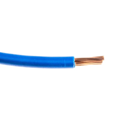 Fil HO7VR 10 mm2 rigide - Bleu - vendu au m.