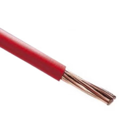 Fil HO7VR 10 mm2 rigide - Rouge - vendu au m.