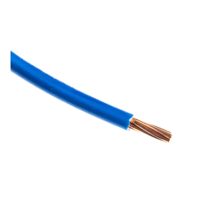Fil HO7VR 16 mm2 rigide - Bleu - vendu au m.
