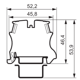 Legrand - Bloc jonction Viking 3 - À vis - Gris - Section 6mm² - 1 entrée & 1 sortie - Pas 8 mm - Réf : 037162