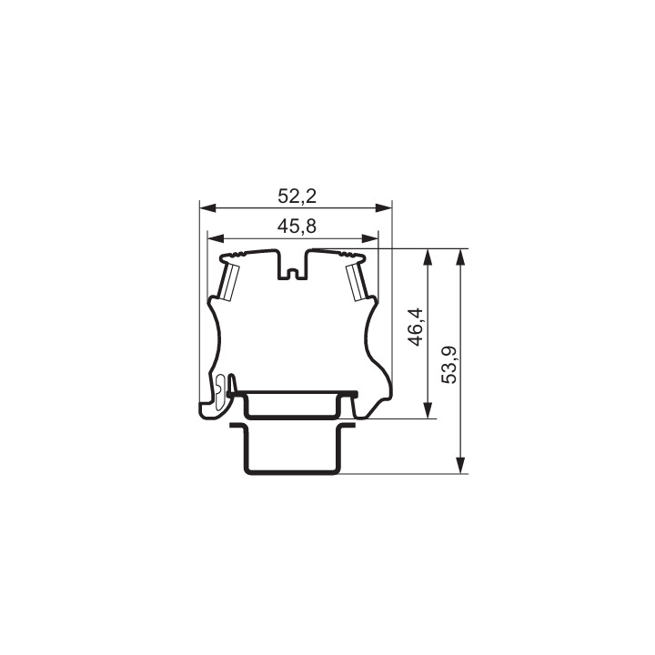 Legrand - Bloc jonction Viking 3 - À vis - Bleu - Section 6mm² - 1 entrée & 1 sortie - Pas 8 mm - Réf : 037102