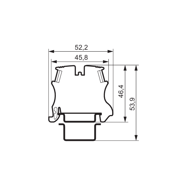 Legrand - Bloc jonction Viking 3 - À vis - Bleu - Section 6mm² - 1 entrée & 1 sortie - Pas 8 mm - Réf : 037102