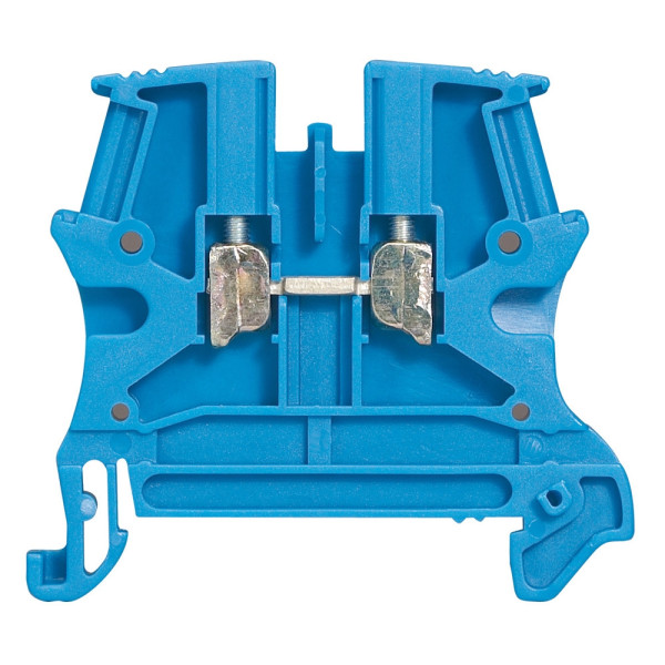 Legrand - Bloc jonction Viking 3 - À vis - Bleu - Section 6mm² - 1 entrée & 1 sortie - Pas 8 mm - Réf : 037102