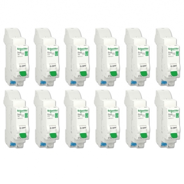 SCHNEIDER - LOT DE 12 DISJONCTEURS XE AUTO 10A - R9EFC610