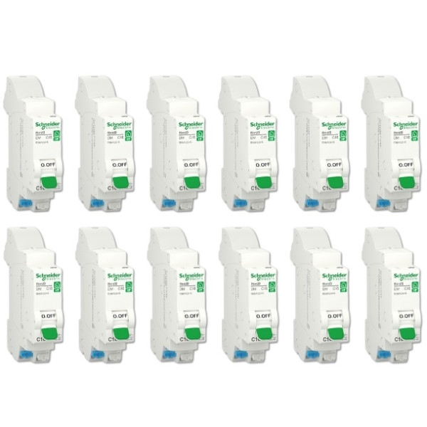 SCHNEIDER - LOT DE 12 DISJONCTEURS XE AUTO 16A - R9EFC616