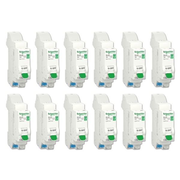 SCHNEIDER - LOT DE 12 DISJONCTEURS XE AUTO 20A - R9EFC620