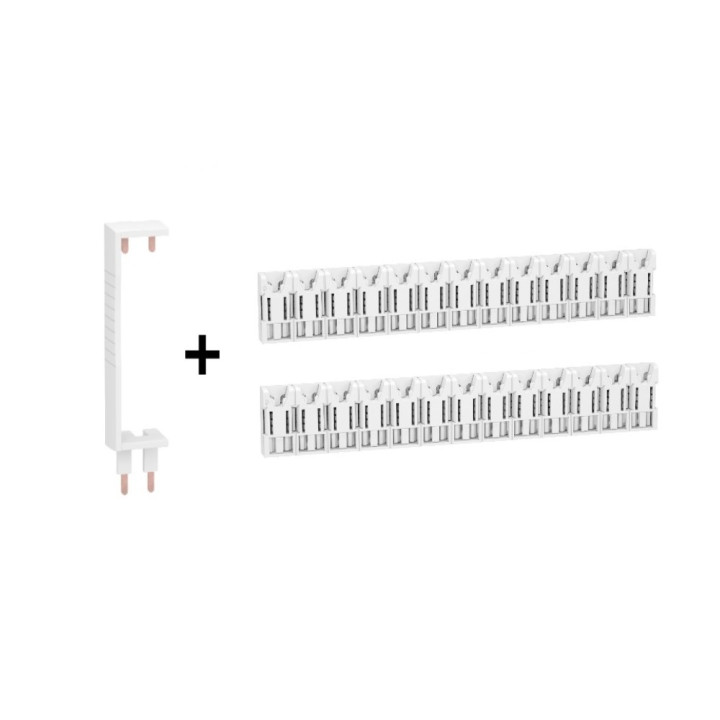 Schneider - Resi9 XE- LOT de 1 Peigne Verticale + 2 Horizontale 13M - Pour tableaux 2 Rangées - Ref. : R9EXHS13x2+R9EXV