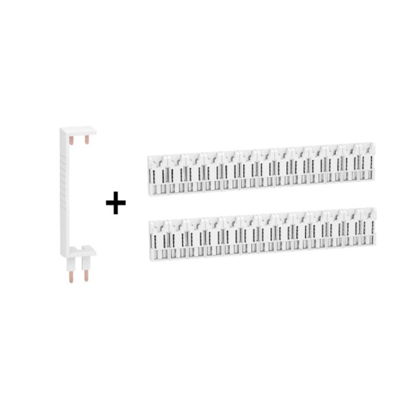 Schneider - Resi9 XE- LOT de 1 Peigne Verticale + 2 Horizontale 13M - Pour tableaux 2 Rangées - Ref. : R9EXHS13x2+R9EXV
