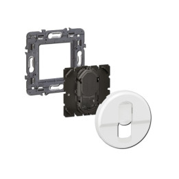 Legrand - Céliane 2024 - Prise RJ45 simple Cat.6A FTP complète blanche - SANS PLAQUE - 1 poste - Réf : 080251 + CB0346 + CM0346