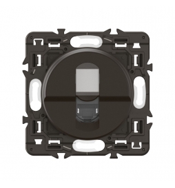 Legrand - Céliane 2024 - Prise RJ45 simple Cat.6 FTP complète noire - SANS PLAQUE - 1 poste - Réf : CZ0345