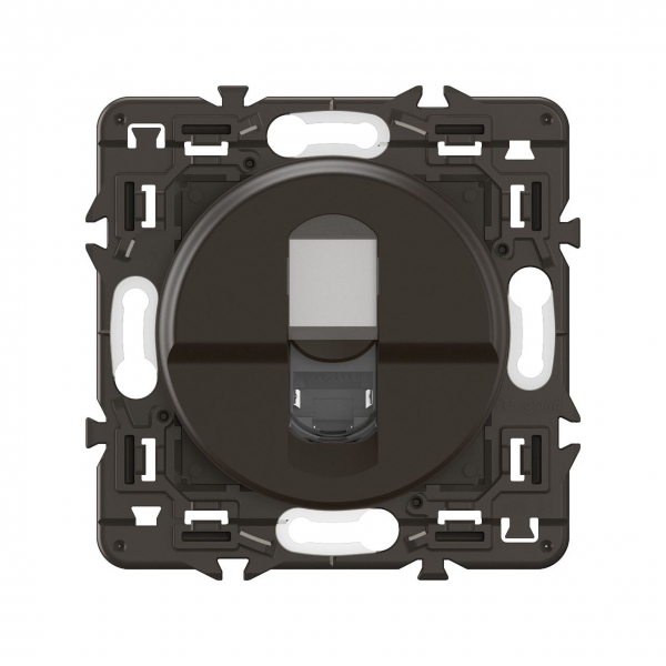 Legrand - Céliane 2024 - Prise RJ45 simple Cat.6 FTP complète noire - SANS PLAQUE - 1 poste - Réf : CZ0345