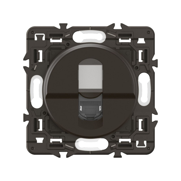 Legrand - Céliane 2024 - Prise RJ45 simple Cat.6 FTP complète noire - SANS PLAQUE - 1 poste - Réf : CZ0345