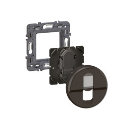 Legrand - Céliane 2024 - Prise RJ45 simple Cat.6A FTP complète noire - SANS PLAQUE - 1 poste - Réf : 080251 + CN0346 + CM0346