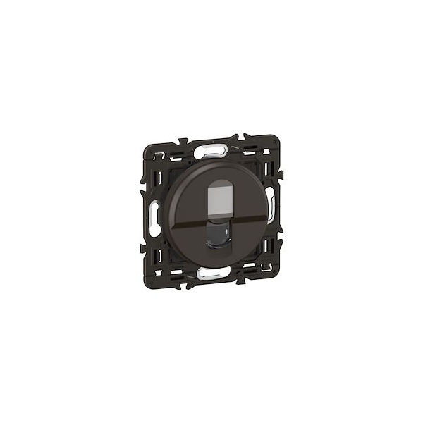 Legrand - Céliane 2024 - Prise RJ45 simple Cat.6A FTP complète noire - SANS PLAQUE - 1 poste - Réf : 080251 + CN0346 + CM0346