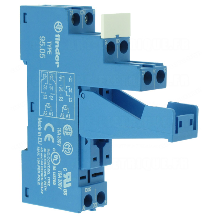 Finder - Relais Industriel 2RT - 24VDC + Embase Relais - Réf. : 405290240000+9505SPA