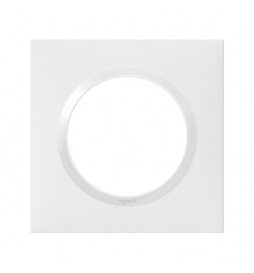 Legrand - Plaque de Finition carrée 1 poste Dooxie - Blanc - Réf : 600801