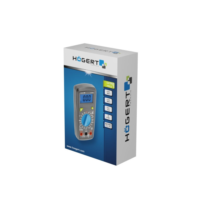 Multimètre numérique universel Hogert HT1E602, mesure jusqu’à 600V, catégorie de sécurité CAT III - vue 3