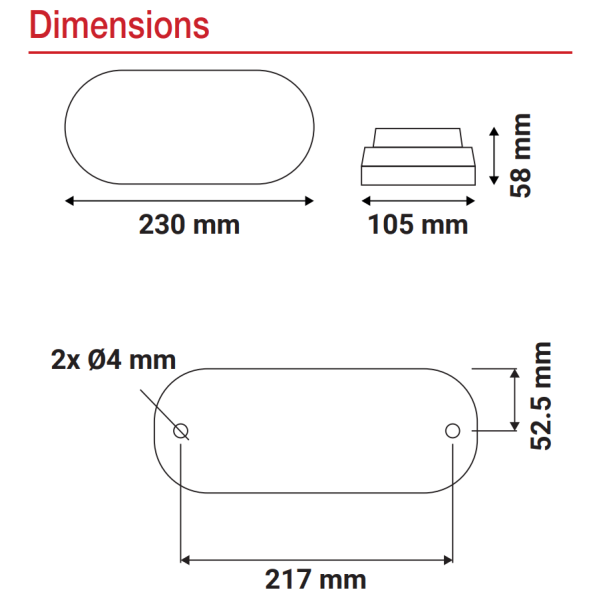 Miidex - Plafonnier LED Ovale 12W 4000°K - Réf : 77903