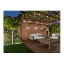 GTV Lighting - Guirlande de jardin - 10m - E27 - 220-240V - Réf : AE-GIR10-10