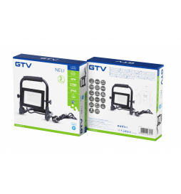 GTV Lighting - Projecteur portable NELI - LED - 30W - 2700lm - 6400K - AC220-240V - IP65 - câble de 1,5 m - Réf.: LD-NELI30WP-64