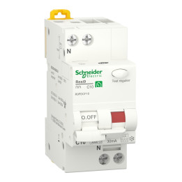 Schneider - Resi9 XP - disj diff - 1P+N - 10A - 30mA - courbe C - type Fsi - Réf : R9PDCF10