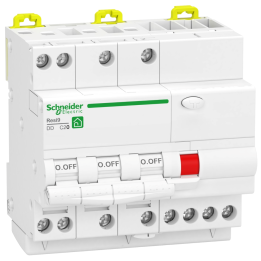 Schneider - Resi9 XP - disj diff - 3P+N - 20A - 30mA - courbe C - type Asi - Réf : R9PDCS20