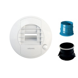 Atlantic - Kit bouche BHB hygroréglable - Bouches sanitaires à piles détection présence Ø80mm 15 à 45m³/h - Réf : 526586