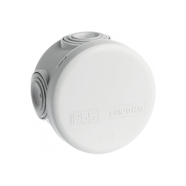 Eur'ohm - Boîte de dérivation étanche IP55 ronde - D.60mm x H.40mm - Réf : 50001