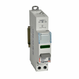 Legrand - Inter à Poussoir 20A double fonction - 250V - 1 NO + voyant vert - 412914