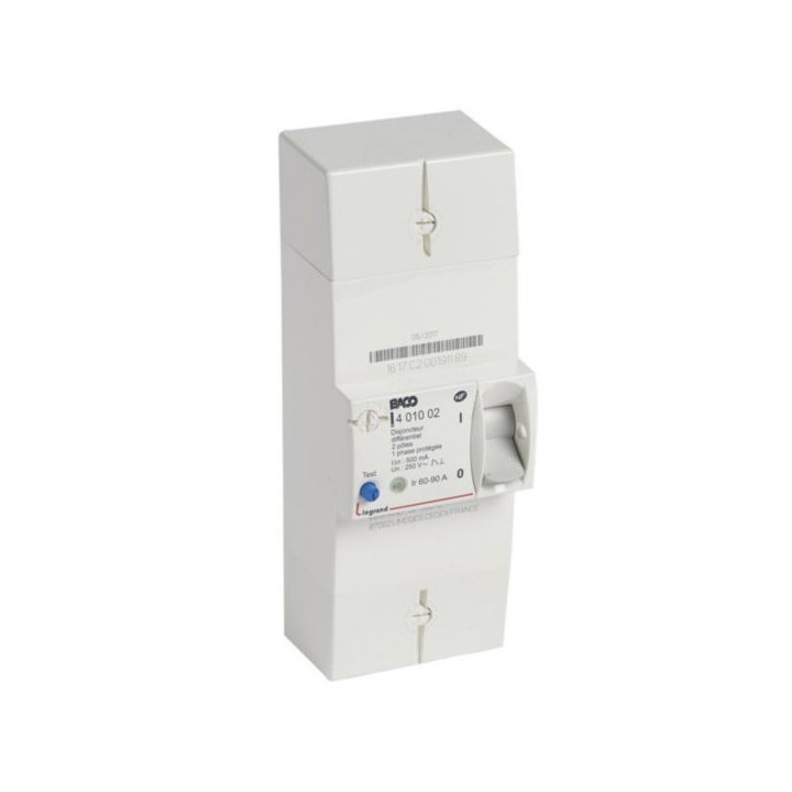 Legrand - Disjoncteur de branchement EDF - bipolaire - 60/90A instantané - 500MA - Réf : 401002