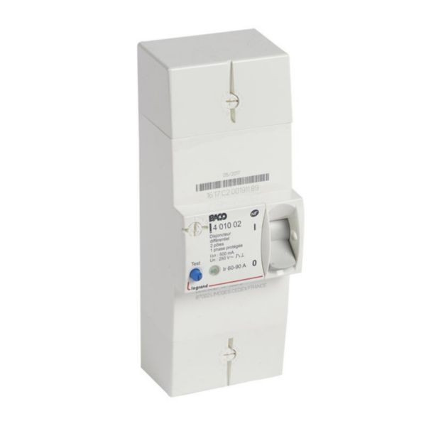 Legrand - Disjoncteur de branchement EDF - bipolaire - 60/90A instantané - 500MA - Réf : 401002