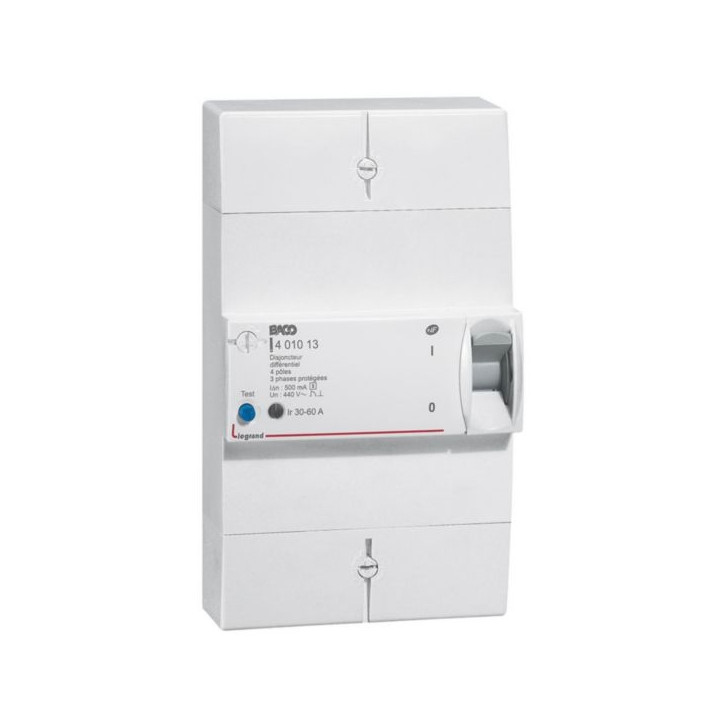 Legrand - Disjoncteur de branchement ERDF - 4P 30/60A 500 MA Sélectif - Réf : 401013