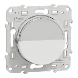 Schneider - Odace 2011 - Poussoir Porte Etiquette - Blanc - Réf : S520266