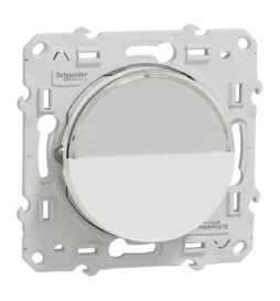 Schneider Odace - Poussoir Porte Etiquette - Blanc - S520266
