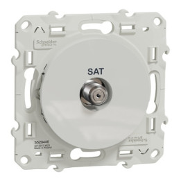 Schneider - Odace 2011 - Prise SAT - Blanc - Ref : S520446