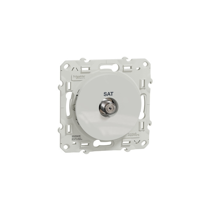 Schneider - Odace 2011 - Prise SAT - Blanc - Ref : S520446