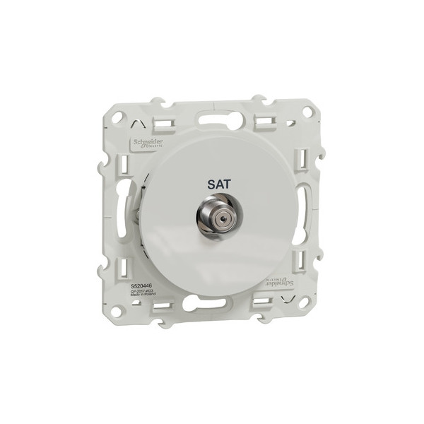 Schneider - Odace 2011 - Prise SAT - Blanc - Ref : S520446