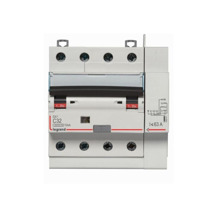 LEGRAND - Disjoncteur différentiel DX3 4P - 32A - 300ma - AC - Réf : 411219