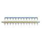 Hager - Peignes d'alimentation Phase+Neutre - Système AUTO 13M - Réf : KBS763