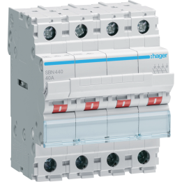Hager - Interrupteur sectionneur 4P - 40A - 4M - SBN440