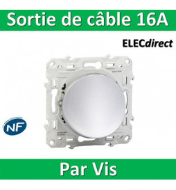 Schneider - Odace - Sortie de câble - Fixation VIS - aluminium - Réf : S530662