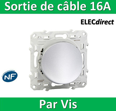 Schneider Odace - Double Interrupteur Va et Vient - Alu - Réf : S530214