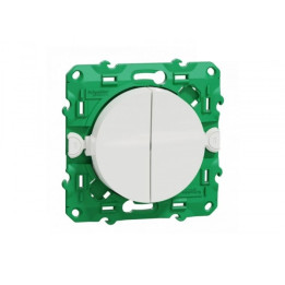 Schneider - Odace 2011 SFSP - Interrupteur Double - SANS FIL SANS PILE - Réf : S520114