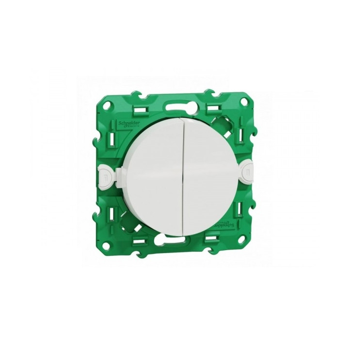 Schneider - Odace 2011 SFSP - Interrupteur Double - SANS FIL SANS PILE - Réf : S520114